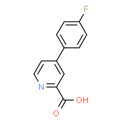 ChemSpider 2D Image | 4-(4-Fluorophenyl)-2-pyridinecarboxylic acid | C12H8FNO2