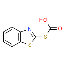 ChemSpider 2D Image | S-1,3-Benzothiazol-2-yl hydrogen carbonothioate | C8H5NO2S2