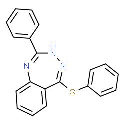 ChemSpider 2D Image | 2-Phenyl-5-(phenylsulfanyl)-3H-1,3,4-benzotriazepine | C20H15N3S