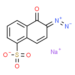 ChemSpider 2D Image | Sodium 1,2-naphthoquinone-2-diazide-5-sulfonate | C10H5N2NaO4S