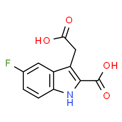 ChemSpider 2D Image | 3-(Carboxymethyl)-5-fluoro-1H-indole-2-carboxylic acid | C11H8FNO4