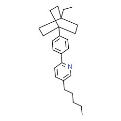 ChemSpider 2D Image | 2-[4-(4-Ethylbicyclo[2.2.2]oct-1-yl)phenyl]-5-pentylpyridine | C26H35N