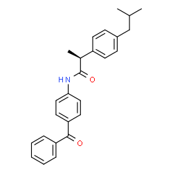 ChemSpider 2D Image | (2S)-N-(4-Benzoylphenyl)-2-(4-isobutylphenyl)propanamide | C26H27NO2