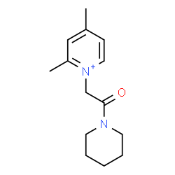 ChemSpider 2D Image | 2,4-Dimethyl-1-[2-oxo-2-(1-piperidinyl)ethyl]pyridinium | C14H21N2O