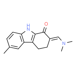 ChemSpider 2D Image | (2E)-2-[(Dimethylamino)methylene]-6-methyl-2,3,4,9-tetrahydro-1H-carbazol-1-one | C16H18N2O