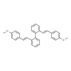 ChemSpider 2D Image | 2,2'-Bis[(E)-2-(4-methoxyphenyl)vinyl]biphenyl | C30H26O2