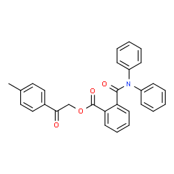 ChemSpider 2D Image | 2-(4-Methylphenyl)-2-oxoethyl 2-(diphenylcarbamoyl)benzoate | C29H23NO4
