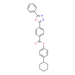 ChemSpider 2D Image | 4-Cyclohexylphenyl 4-(5-phenyl-1,3,4-oxadiazol-2-yl)benzoate | C27H24N2O3