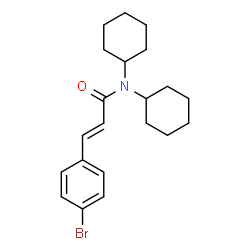 ChemSpider 2D Image | (2E)-3-(4-Bromophenyl)-N,N-dicyclohexylacrylamide | C21H28BrNO