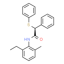 ChemSpider 2D Image | (2S)-N-(2-Ethyl-6-methylphenyl)-2-phenyl-2-(phenylsulfanyl)acetamide | C23H23NOS