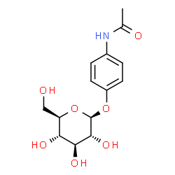 ChemSpider 2D Image | N-[4-(beta-D-Glucopyranosyloxy)phenyl]acetamide | C14H19NO7