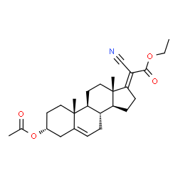 ChemSpider 2D Image | Ethyl (3alpha,17E)-3-acetoxy-20-cyanopregna-5,17-dien-21-oate | C26H35NO4