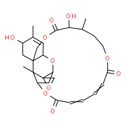 ChemSpider 2D Image | 6',12'-Dihydroxy-5',13',25'-trimethyl-11'H,17'H,22'H-spiro[oxirane-2,26'-[2,10,16,23]tetraoxatetracyclo[22.2.1.0~3,8~.0~8,25~]heptacosa[4,18,20]triene]-11',17',22'-trione | C27H34O10
