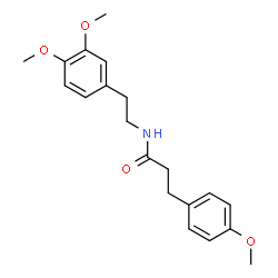 ChemSpider 2D Image | N-[2-(3,4-Dimethoxyphenyl)ethyl]-3-(4-methoxyphenyl)propanamide | C20H25NO4