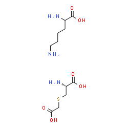 ChemSpider 2D Image | S-(Carboxymethyl)-L-cysteine - lysine (1:1) | C11H23N3O6S