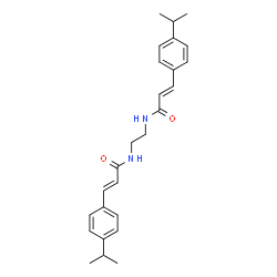 ChemSpider 2D Image | (2E,2'E)-N,N'-1,2-Ethanediylbis[3-(4-isopropylphenyl)acrylamide] | C26H32N2O2