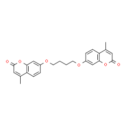 ChemSpider 2D Image | 7,7'-[1,4-Butanediylbis(oxy)]bis(4-methyl-2H-chromen-2-one) | C24H22O6
