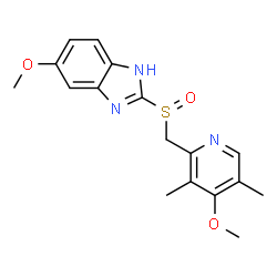 ChemSpider 2D Image | 5-Methoxy-2-{[(4-methoxy-3,5-dimethyl-2-pyridinyl)methyl]sulfinyl}-1H-benzimidazole | C17H19N3O3S