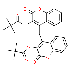 ChemSpider 2D Image | Methylenebis(2-oxo-2H-chromene-4,3-diyl) bis(2,2-dimethylpropanoate) | C29H28O8