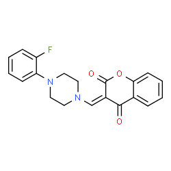 ChemSpider 2D Image | (3Z)-3-{[4-(2-Fluorophenyl)-1-piperazinyl]methylene}-2H-chromene-2,4(3H)-dione | C20H17FN2O3
