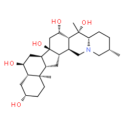 ChemSpider 2D Image | (3beta,5alpha,6alpha,16beta)-Cevane-3,6,14,16,20-pentol | C27H45NO5