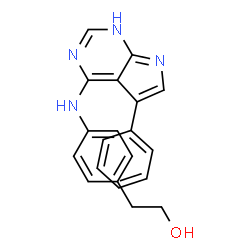 ChemSpider 2D Image | 2-{4-[(5-Phenyl-1H-pyrrolo[2,3-d]pyrimidin-4-yl)amino]phenyl}ethanol | C20H18N4O