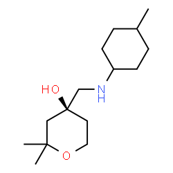 ChemSpider 2D Image | (4S)-2,2-Dimethyl-4-{[(4-methylcyclohexyl)amino]methyl}tetrahydro-2H-pyran-4-ol | C15H29NO2
