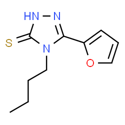 ChemSpider 2D Image | 4-Butyl-5-(2-furyl)-2,4-dihydro-3H-1,2,4-triazole-3-thione | C10H13N3OS