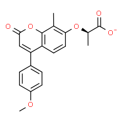 ChemSpider 2D Image | (2R)-2-{[4-(4-Methoxyphenyl)-8-methyl-2-oxo-2H-chromen-7-yl]oxy}propanoate | C20H17O6