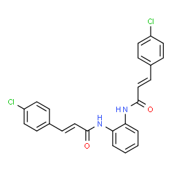 ChemSpider 2D Image | (2E,2'E)-N,N'-1,2-Phenylenebis[3-(4-chlorophenyl)acrylamide] | C24H18Cl2N2O2