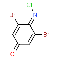 ChemSpider 2D Image | 3,5-Dibromo-4-(chloroimino)-2,5-cyclohexadien-1-one | C6H2Br2ClNO