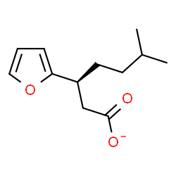 ChemSpider 2D Image | (3R)-3-(2-Furyl)-6-methylheptanoate | C12H17O3