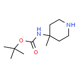 ChemSpider 2D Image | tert-Butyl (4-methylpiperidin-4-yl)carbamate | C11H22N2O2