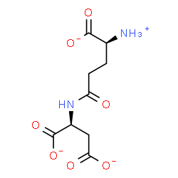 ChemSpider 2D Image | (2S)-2-{[(4S)-4-Ammonio-4-carboxylatobutanoyl]amino}succinate | C9H12N2O7