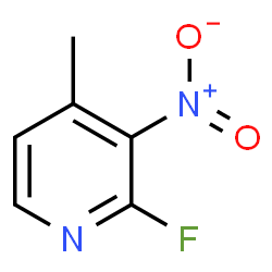 ChemSpider 2D Image | 2-Fluoro-3-nitro-4-picoline | C6H5FN2O2