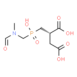 ChemSpider 2D Image | (2S)-2-{[{[Formyl(methyl)amino]methyl}(hydroxy)phosphoryl]methyl}succinic acid | C8H14NO7P