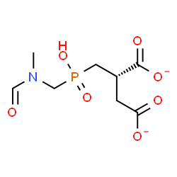 ChemSpider 2D Image | (2S)-2-{[{[Formyl(methyl)amino]methyl}(hydroxy)phosphoryl]methyl}succinate | C8H12NO7P