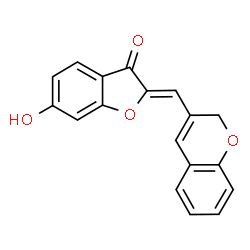 ChemSpider 2D Image | (2Z)-2-(2H-Chromen-3-ylmethylene)-6-hydroxy-1-benzofuran-3(2H)-one | C18H12O4