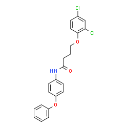 ChemSpider 2D Image | 4-(2,4-Dichlorophenoxy)-N-(4-phenoxyphenyl)butanamide | C22H19Cl2NO3