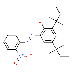 ChemSpider 2D Image | 2-NITRO-2'-HYDROXY-3',5'-BIS(TERT-AMYL)AZOBENZENE | C22H29N3O3