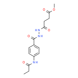 ChemSpider 2D Image | methyl 4-oxo-4-[(4-propanamidophenyl)formohydrazido]butanoate | C15H19N3O5