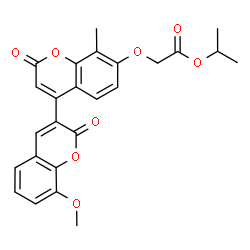 ChemSpider 2D Image | Isopropyl [(8-methoxy-8'-methyl-2,2'-dioxo-2H,2'H-3,4'-bichromen-7'-yl)oxy]acetate | C25H22O8