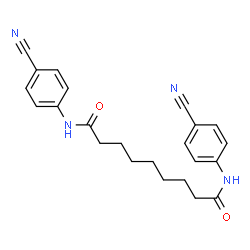 ChemSpider 2D Image | N,N'-Bis(4-cyanophenyl)nonanediamide | C23H24N4O2