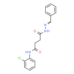 ChemSpider 2D Image | 4-(2-Benzylidenehydrazino)-N-(2-chlorophenyl)-4-oxobutanamide | C17H16ClN3O2