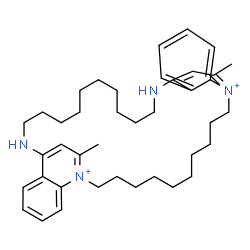 ChemSpider 2D Image | 39,42-Dimethyl-20,31-diaza-1,12-diazoniapentacyclo[30.6.2.2~12,19~.0~13,18~.0~33,38~]dotetraconta-1(39),12(42),13,15,17,19(41),32(40),33,35,37-decaene | C40H58N4