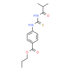 ChemSpider 2D Image | Propyl 4-[(isobutyrylcarbamothioyl)amino]benzoate | C15H20N2O3S