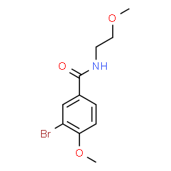 ChemSpider 2D Image | 3-Bromo-4-methoxy-N-(2-methoxyethyl)benzamide | C11H14BrNO3