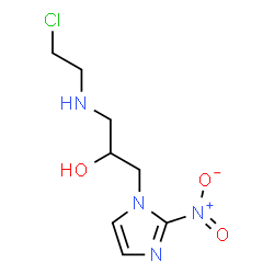 ChemSpider 2D Image | 1-[(2-Chloroethyl)amino]-3-(2-nitro-1H-imidazol-1-yl)-2-propanol | C8H13ClN4O3