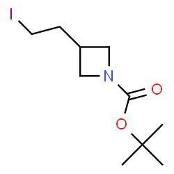 ChemSpider 2D Image | tert-Butyl 3-(2-iodoethyl)azetidine-1-carboxylate | C10H18INO2