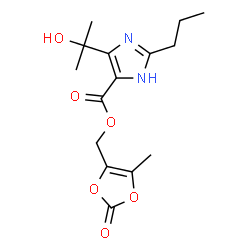ChemSpider 2D Image | (5-Methyl-2-oxo-1,3-dioxol-4-yl)methyl 4-(2-hydroxy-2-propanyl)-2-propyl-1H-imidazole-5-carboxylate | C15H20N2O6